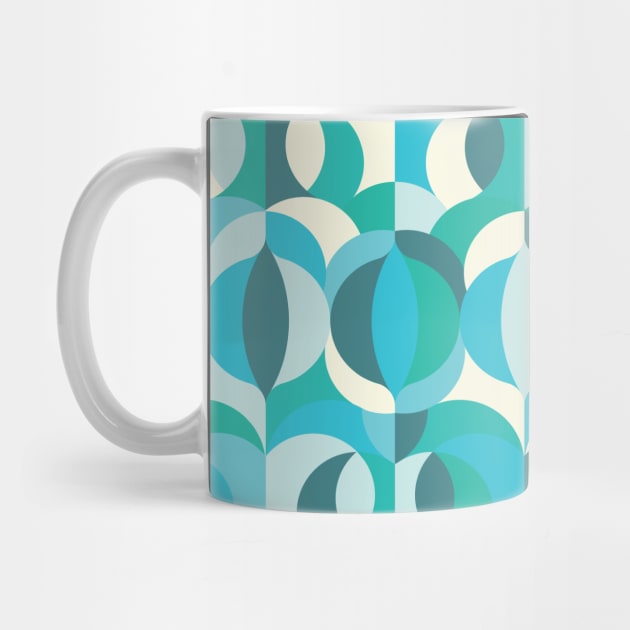 Abstract geometric ocean waves pattern by Elemesca